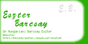 eszter barcsay business card